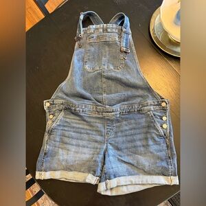 Denim Overall Shorts- GAP Maternity